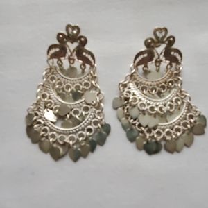 Silver dangle earrings